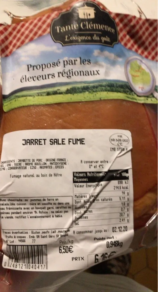 Jarret sale fumé