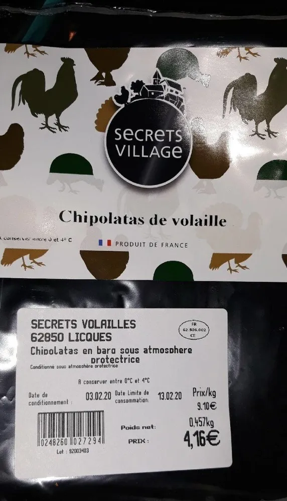 Chipolatas de volaille