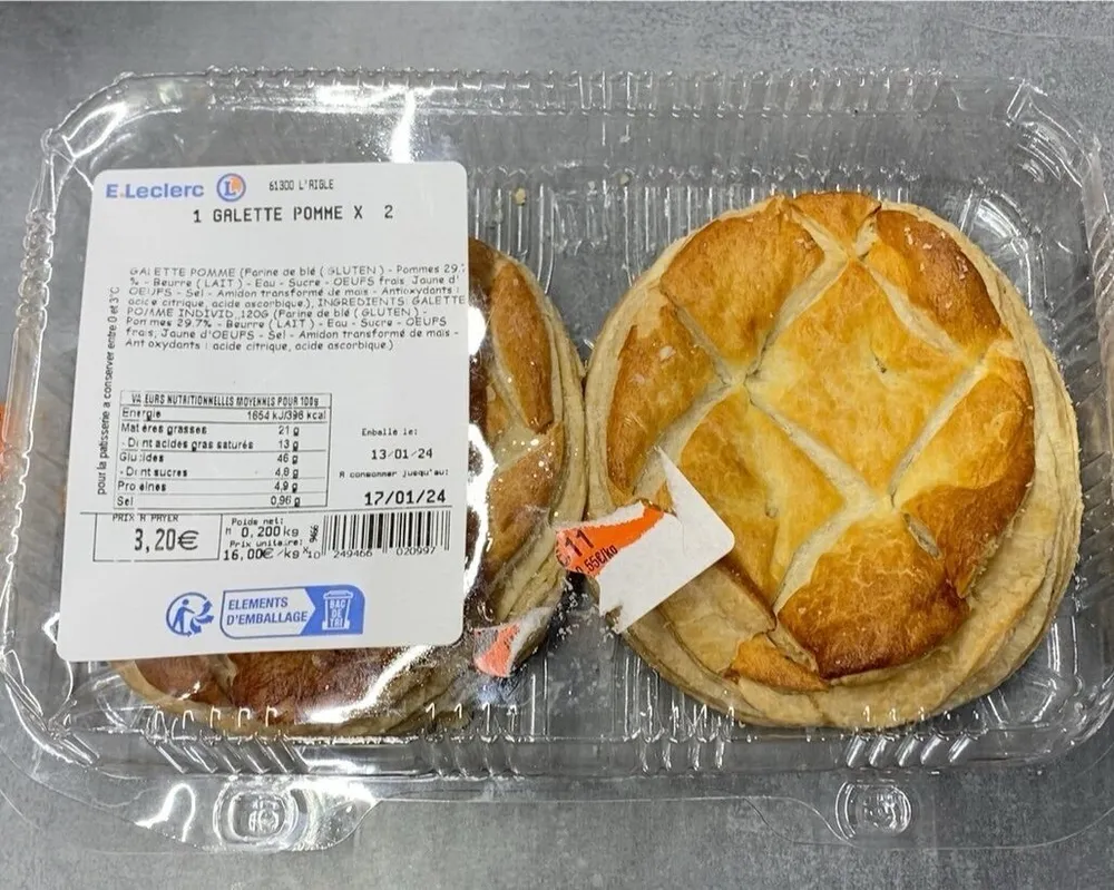 1 galette pomme X2