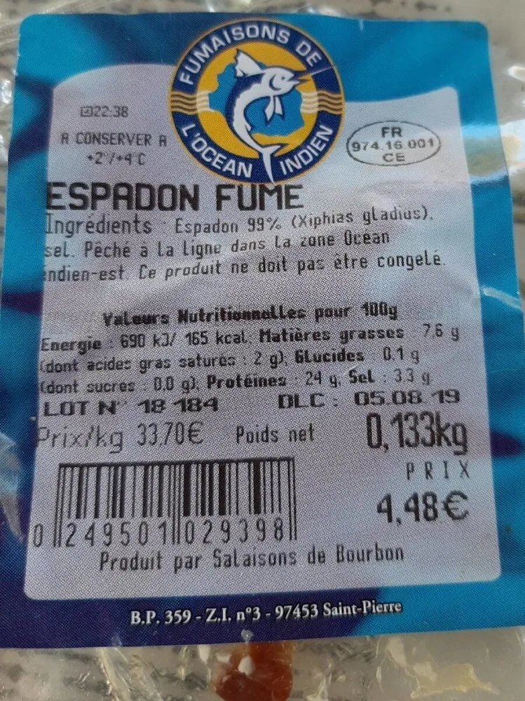Espadon fume