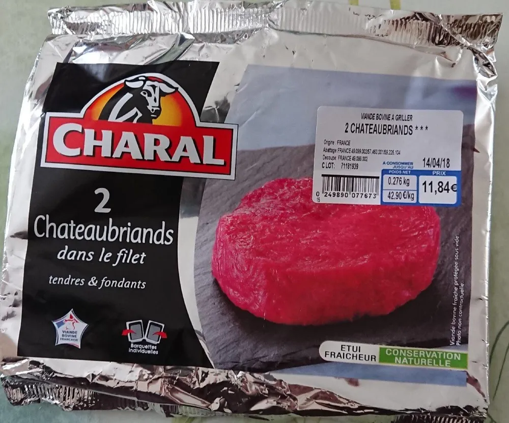 2 Chateaubriands dans le filet