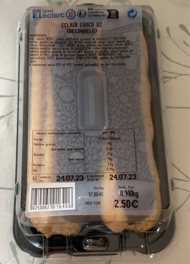 Eclair choco (décongelé)