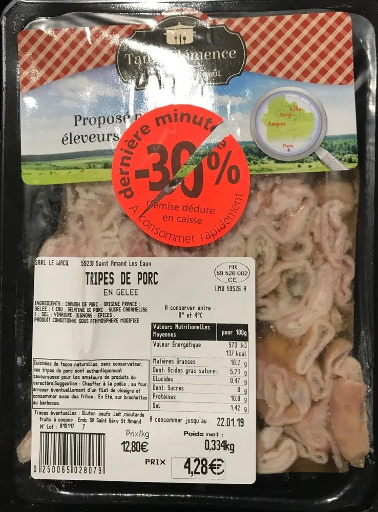 Tripe de porc en gelee