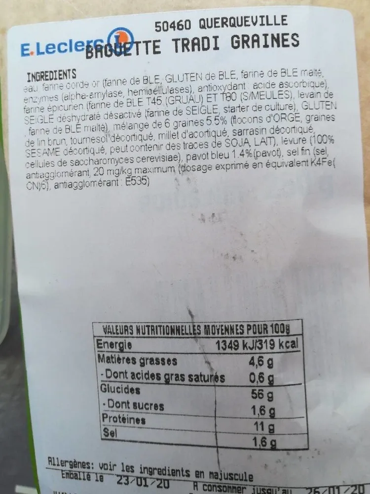 Baguette tradi graines