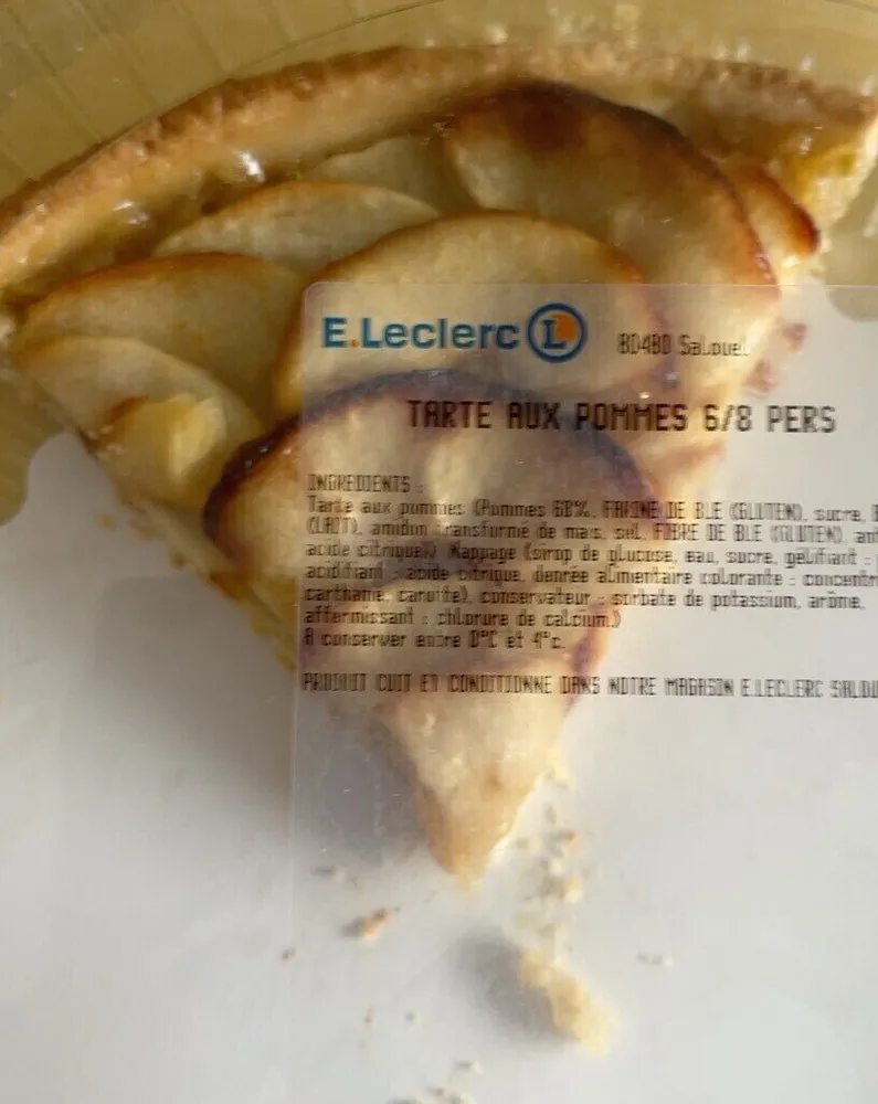 Tarte aux pommes 6/8 pers.