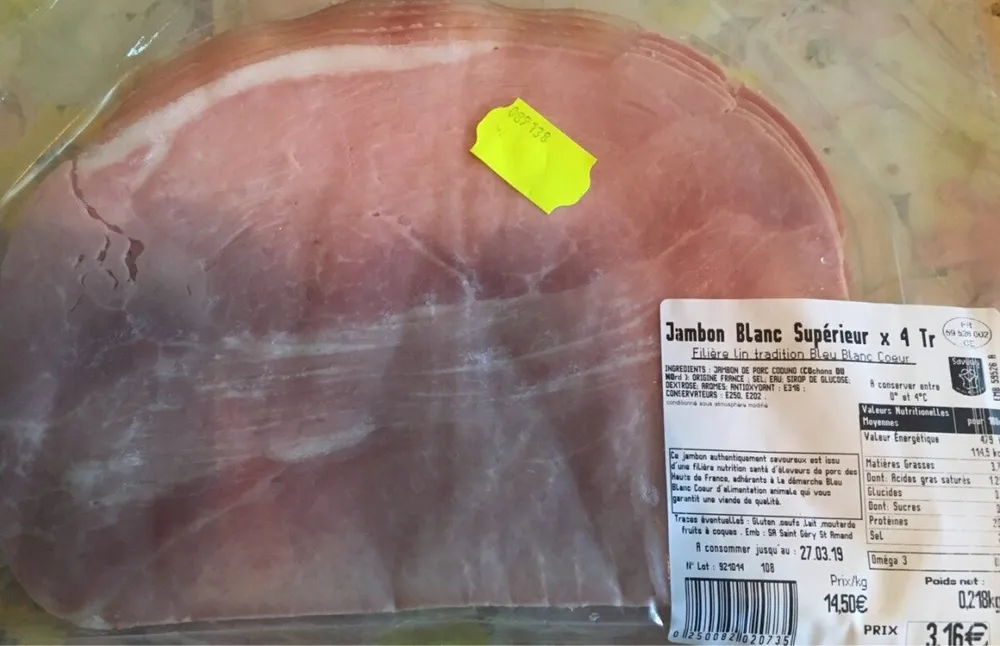 Jambon blanc supérieur