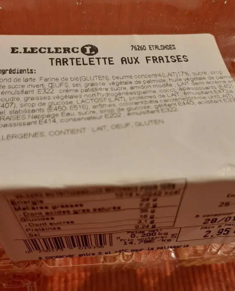 Tartelette aux fraises