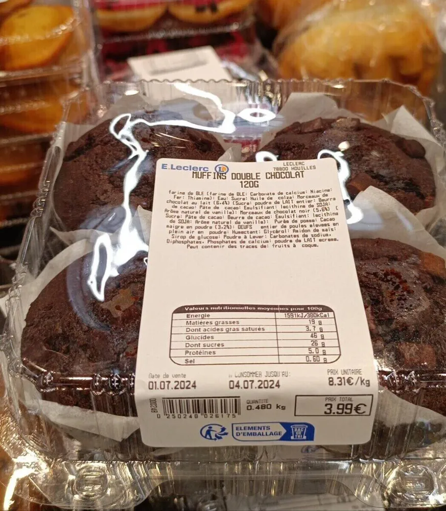 Muffins Double Chocolat 120g
