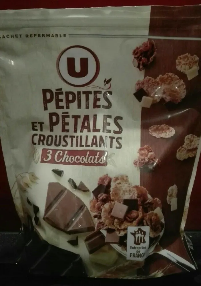 Pépites et pétales croustillants 3 chocolats