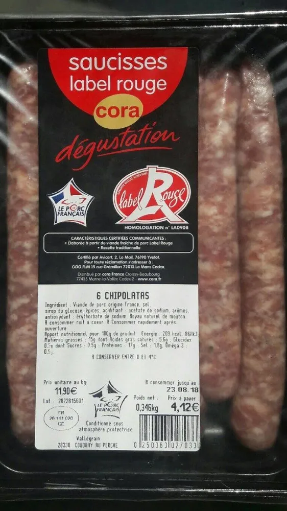 Saucisses Label Rouge