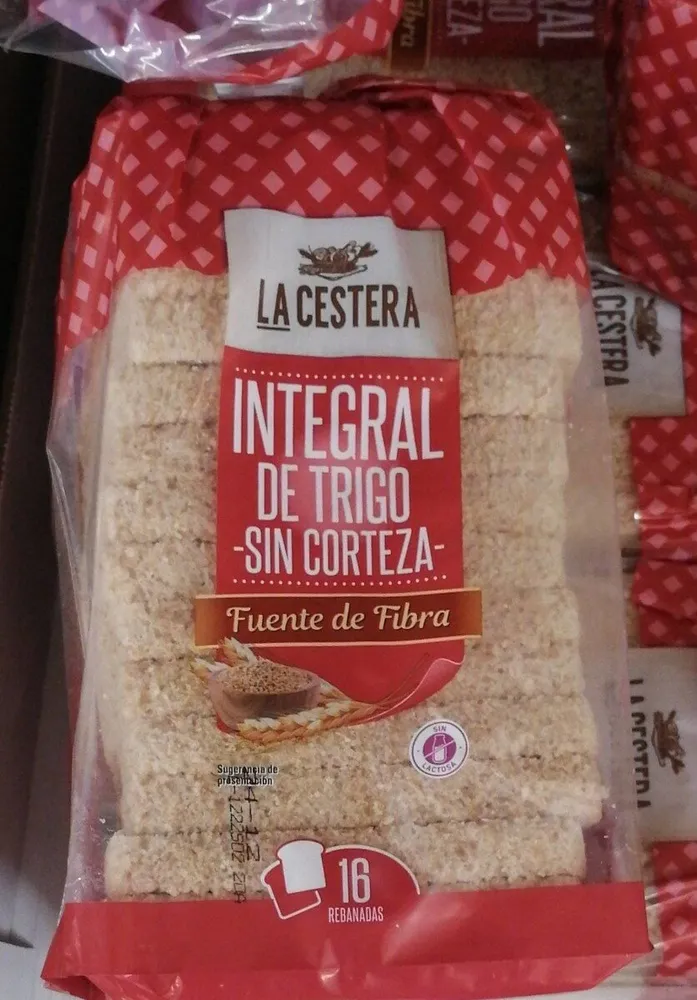 Pan integral de trigo - sin corteza-