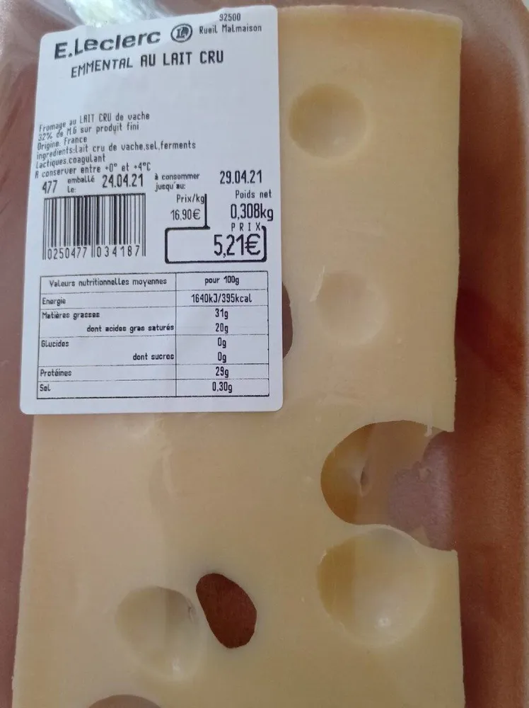 Emmental au lait cru