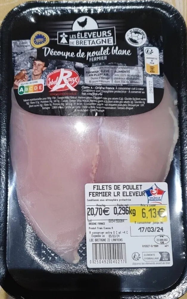 Filets de poulet fermier