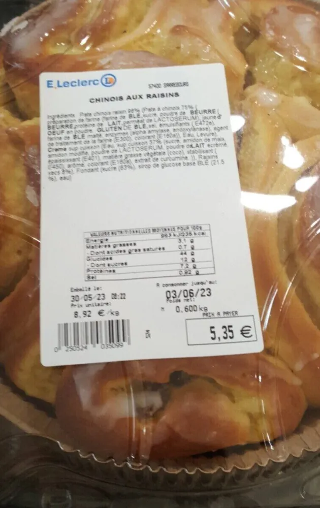 Chinois aux raisins