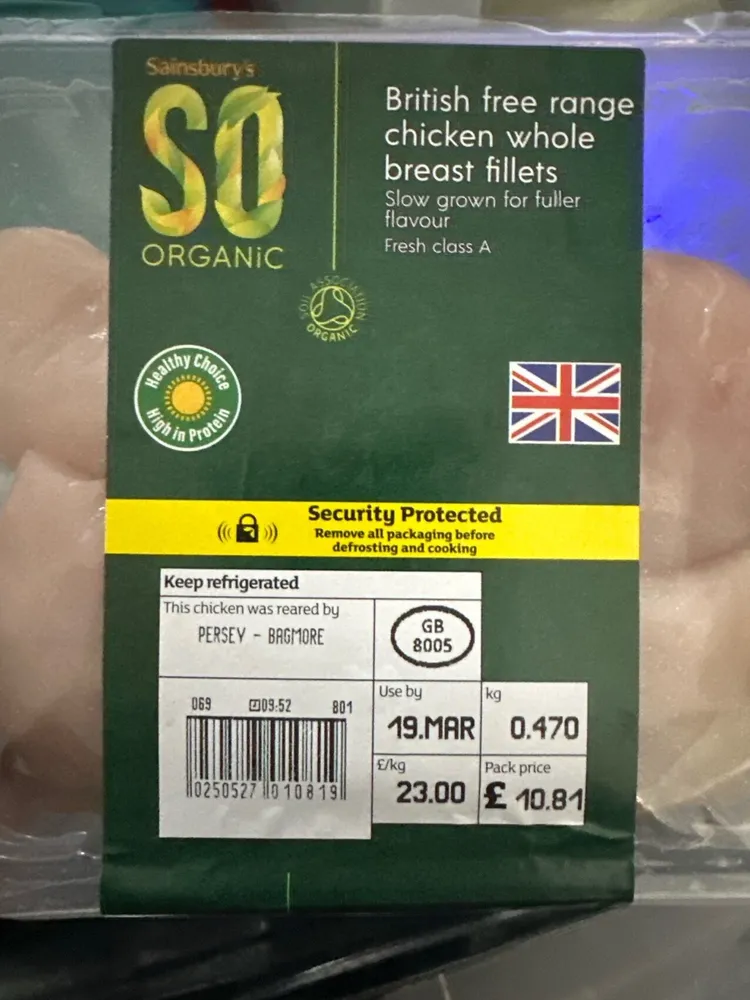 British Free range Chicken Whole Fillets