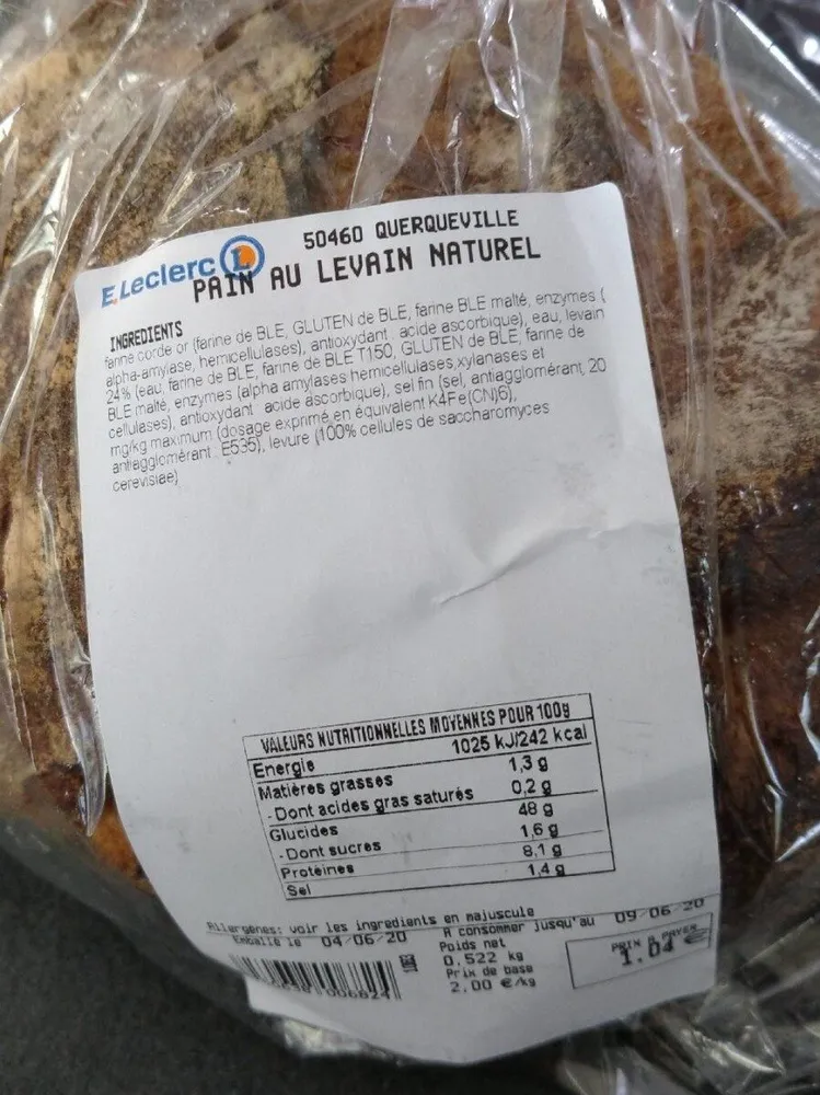 Pain au levain naturel