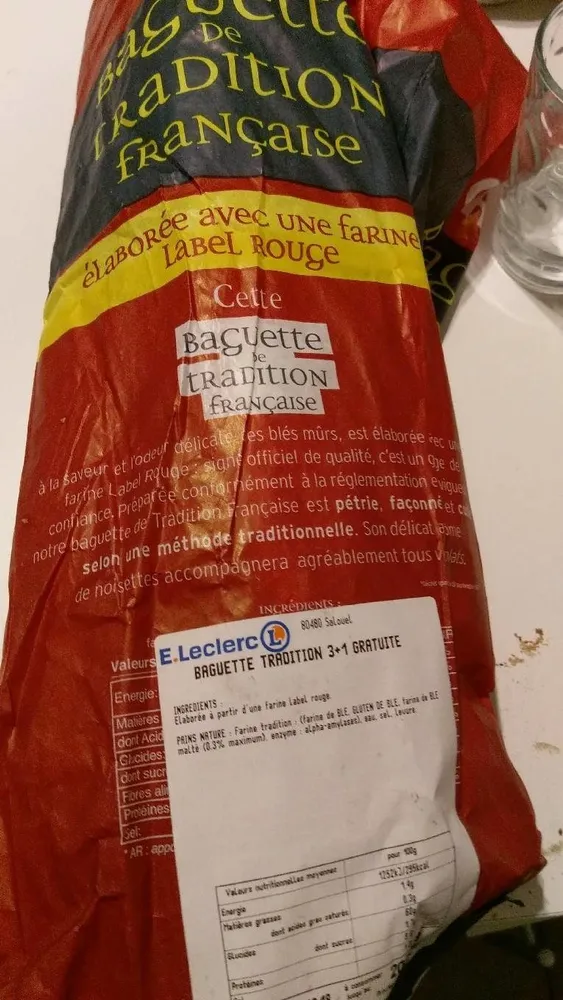 Baguette tradition 3+1 gratuite