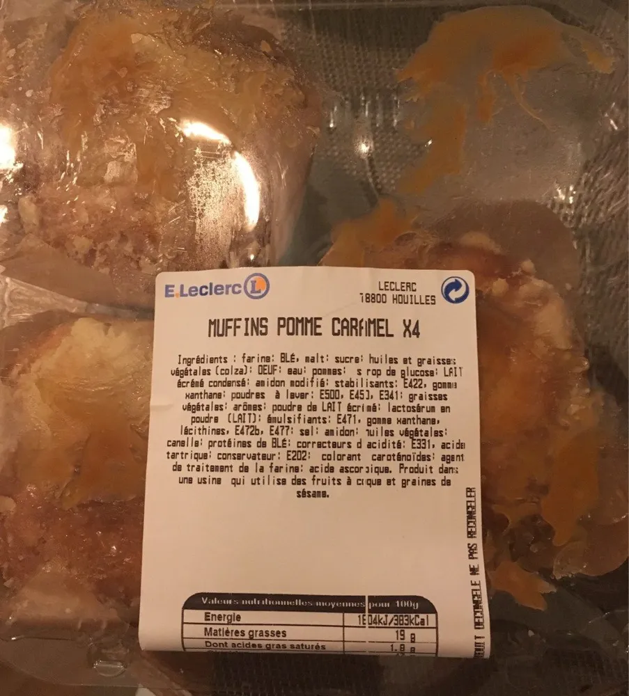Muffins pomme caramel