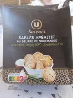Sablés apéritif au beurre de Normandie à la crème d'Isigny AOP*, ciboulette et ail