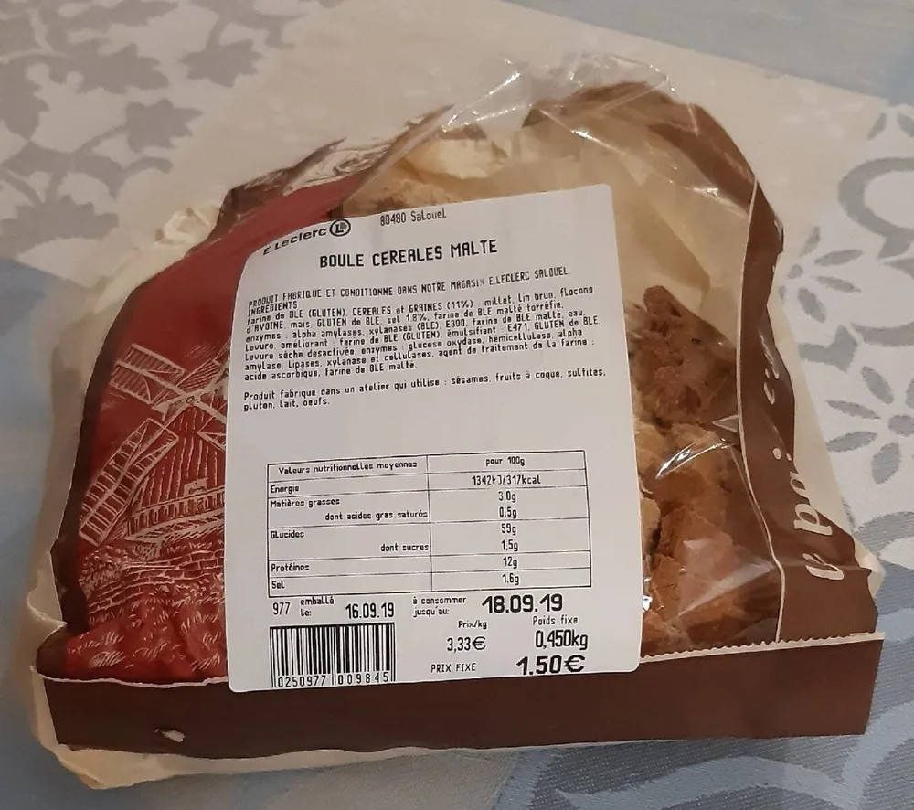 Boule céréales Malte
