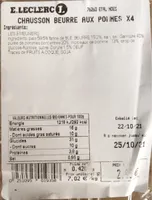 Chausson beurre aux pommes x4