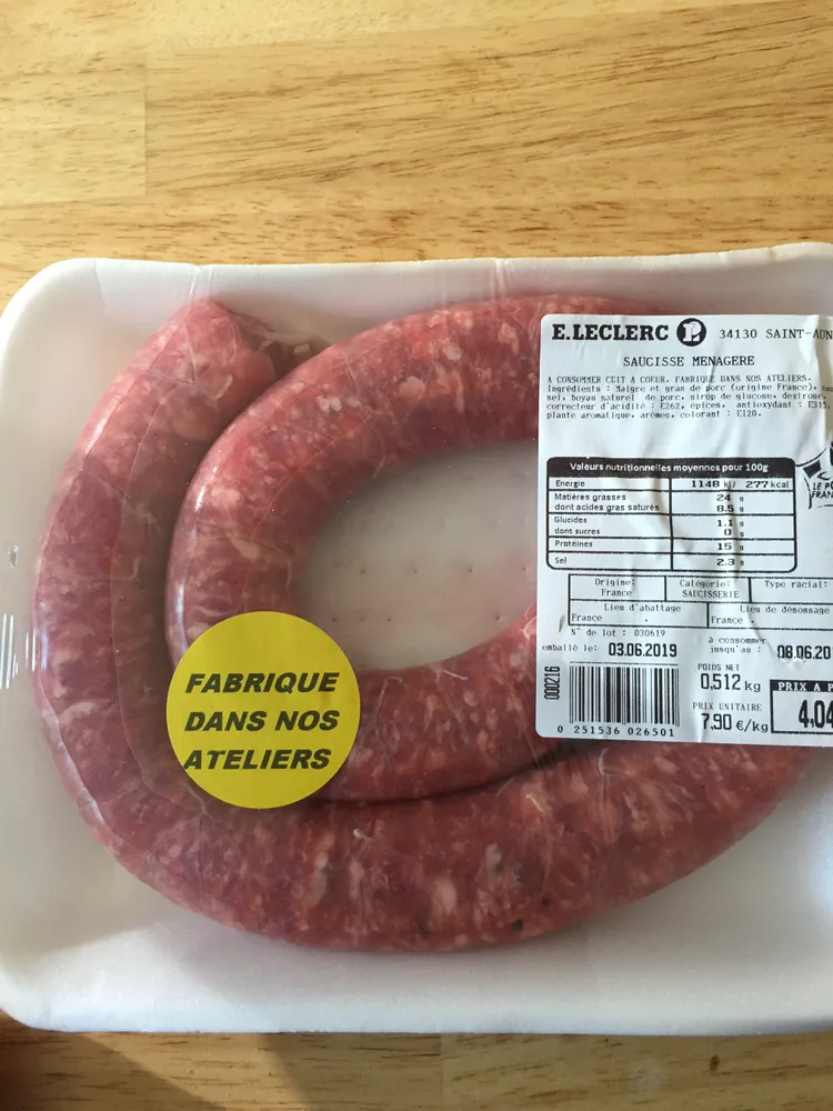 Saucisse fraîche