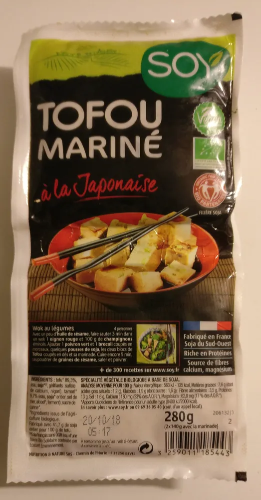 Tofou mariné à la japonaise