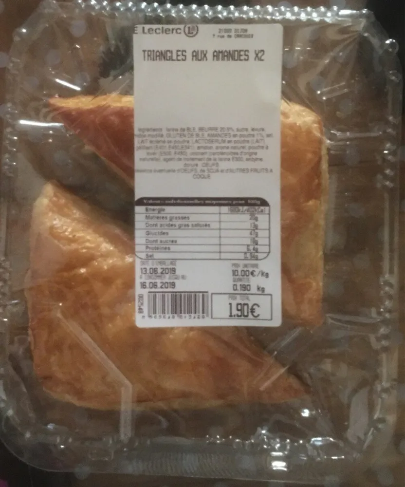 Triangles aux amandes