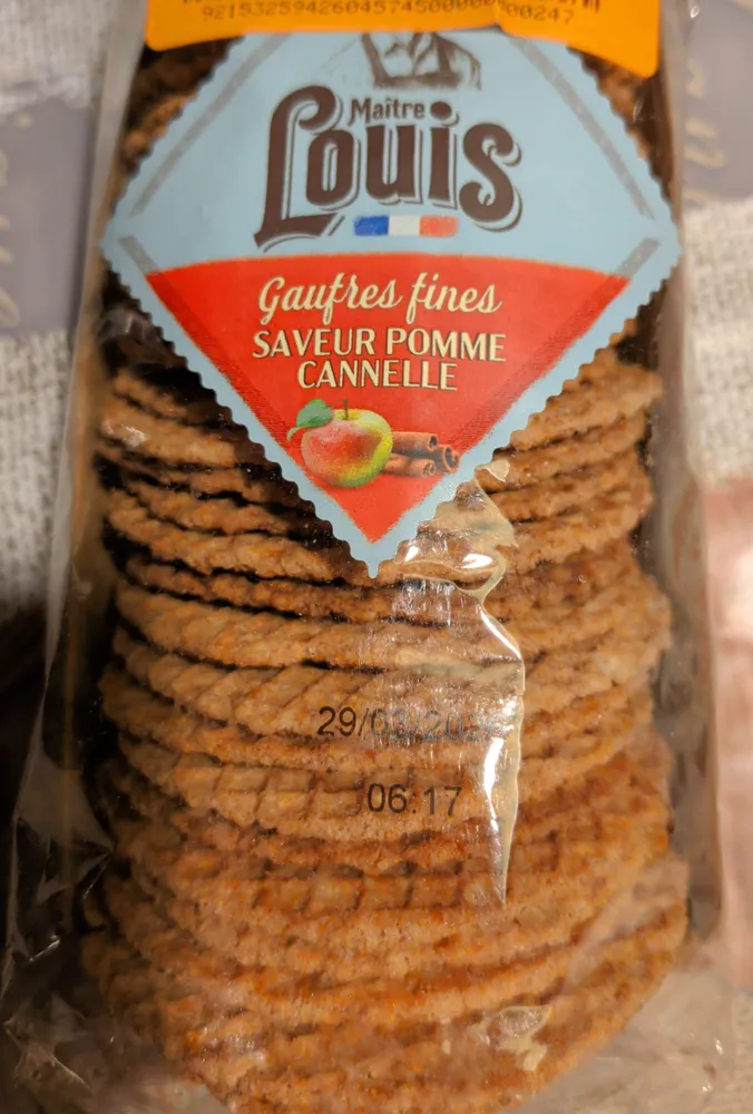 Gaufres Fines Saveur Pomme Cannelle