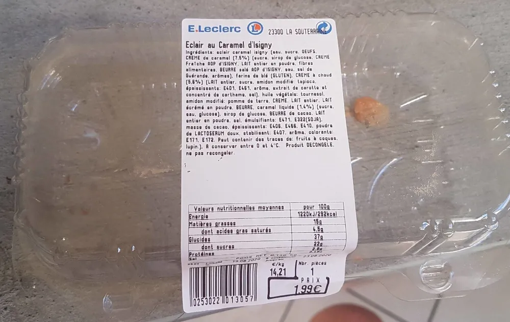 Eclair au caramel d'Isigny