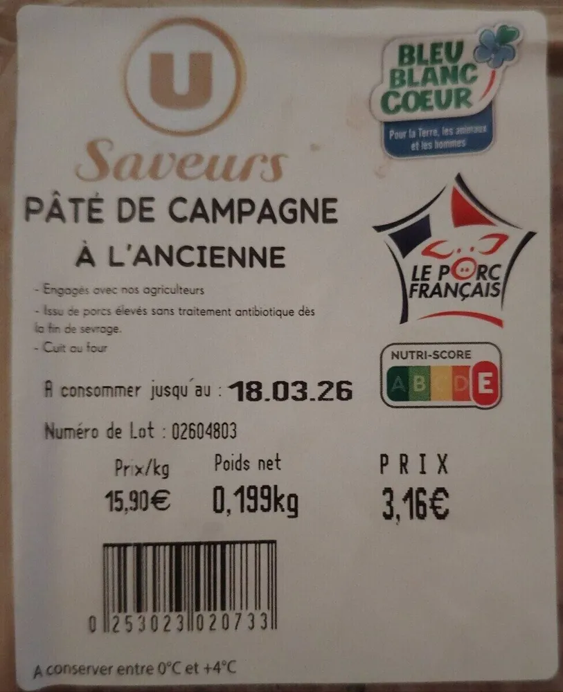 PÂTÉ DE CAMPAGNE À L'ANCIENNE