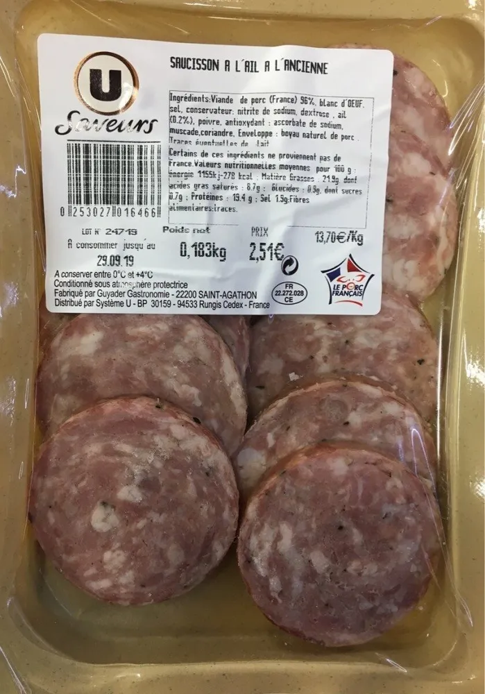 Saucisson à l'ail à l'ancienne