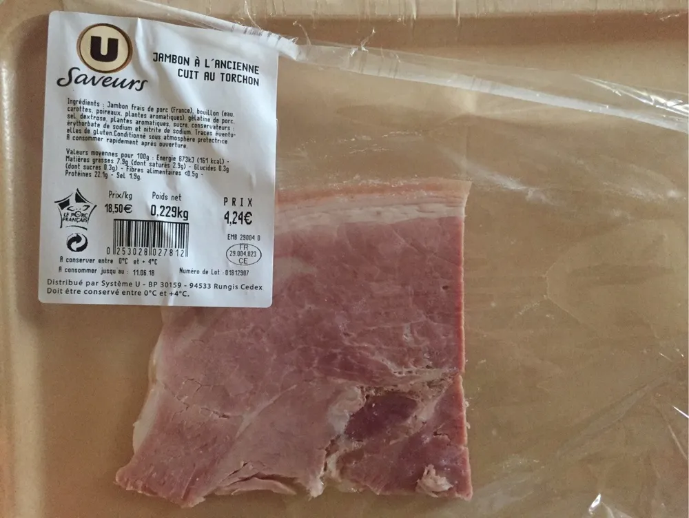 Jambon à l'ancienne cuit au torchon