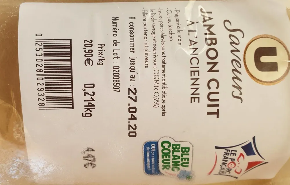 Jambon  cuit à l'ancienne