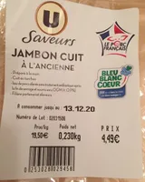 Jambon cuit a l'ancienne U Saveurs