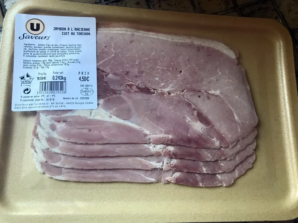 Jambon a l'ancienne cuit au torchon