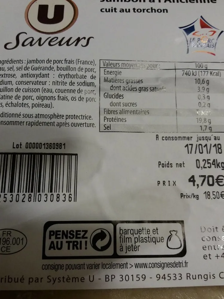 Jambon à  l'ancienne