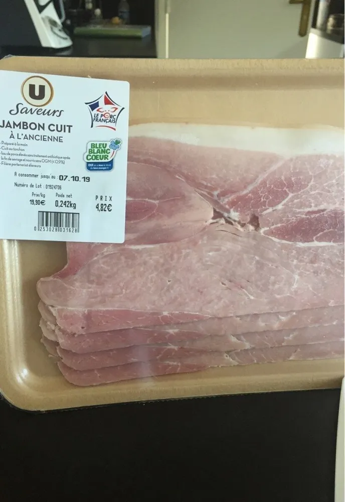 Le porc francais jambon cuit à l'ancienne