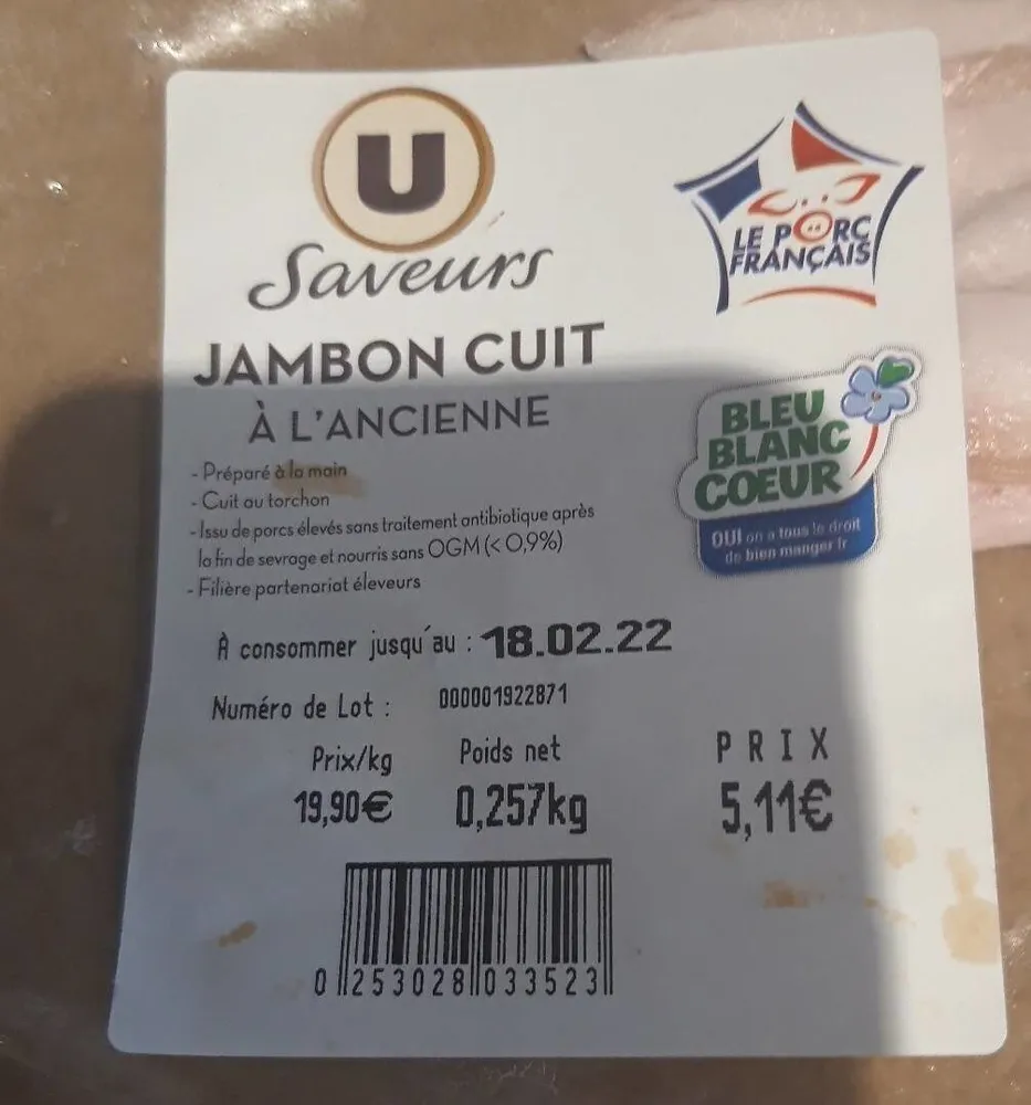 Jambon cuit à l'ancienne