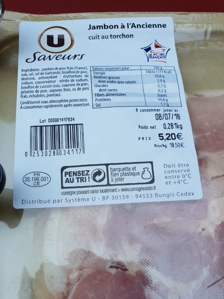 Jambon à  l ancienne