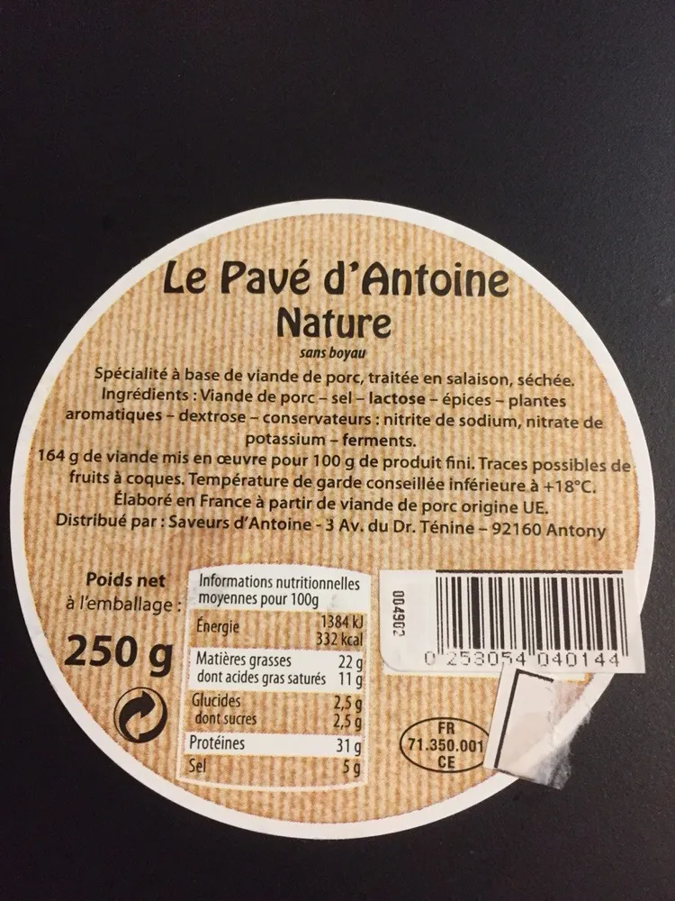 Le pavé d'Antoine