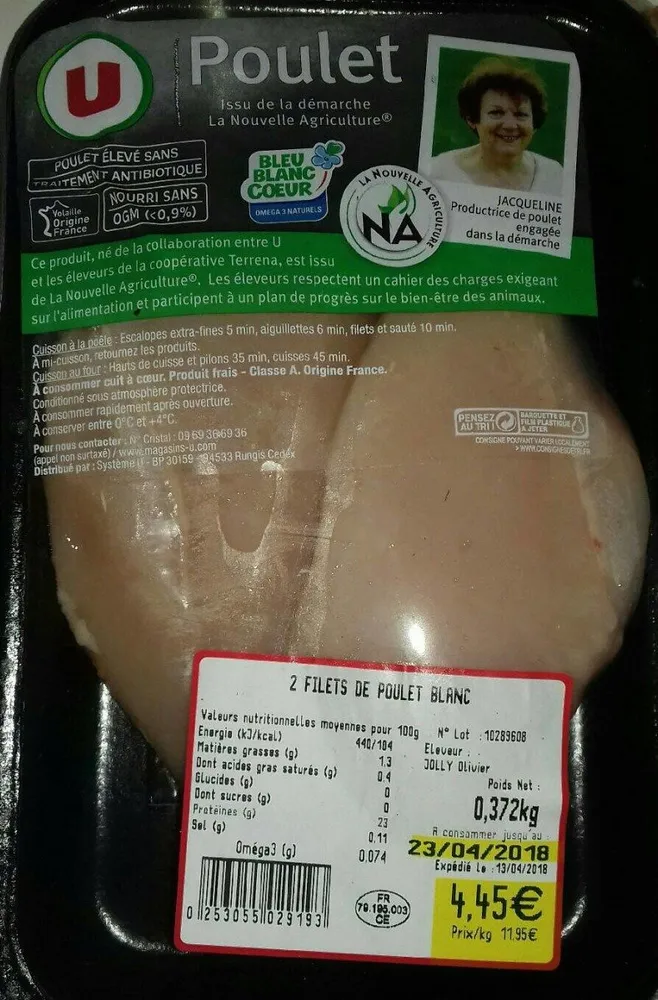 2 filet de Poulet blanc