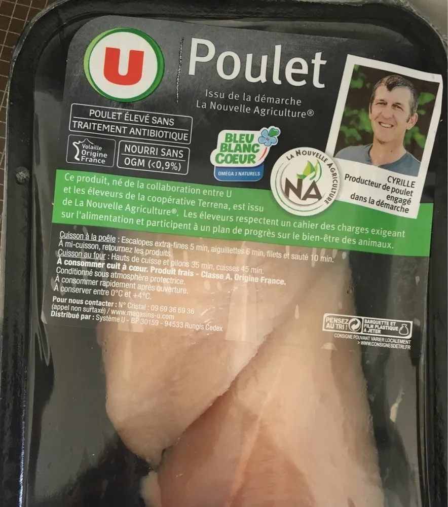 Filets de poulet blanc