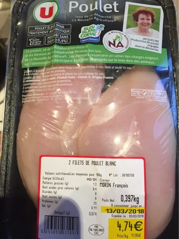 2 Filet de poulet blanc