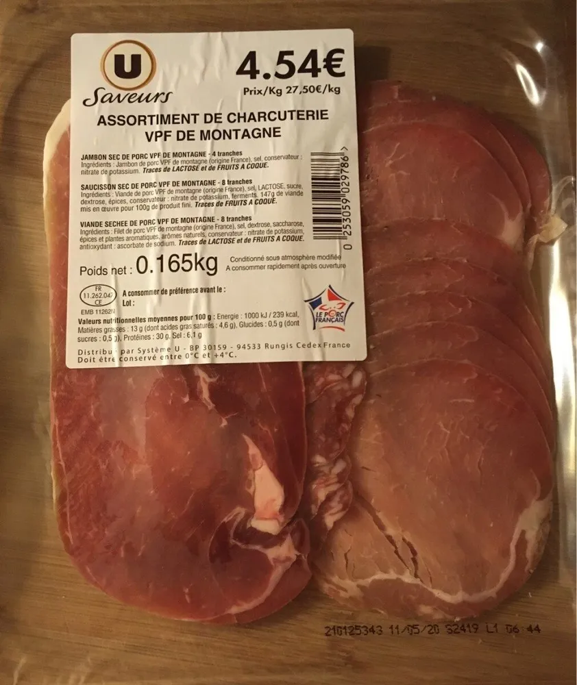 Assortiment de charcuterie VPF de Montagne