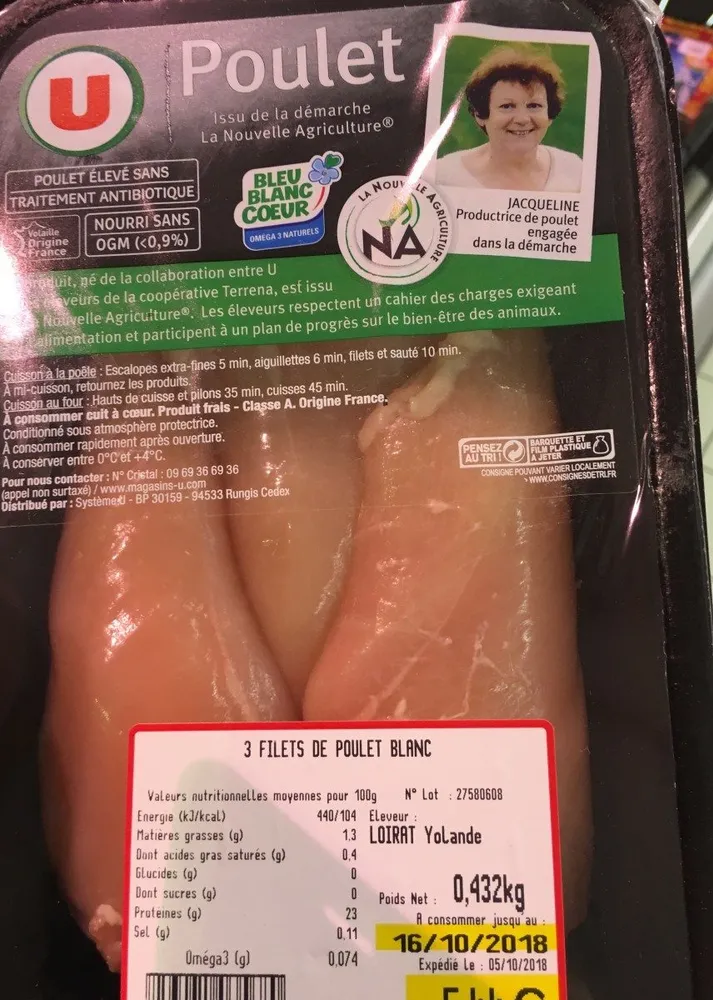 Filet de poulet blanc