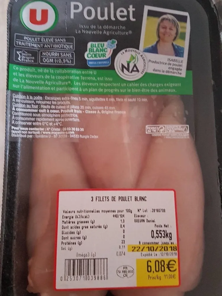 Filets de blanc de poulet