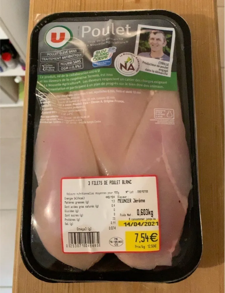 Filet de poulet blanc