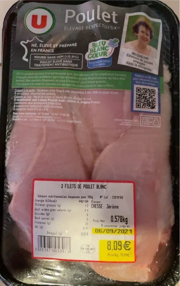 Poulet élevage respectueux