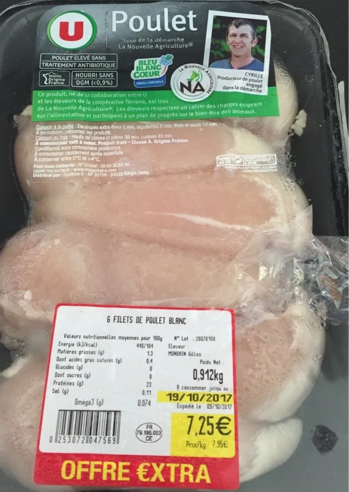 6 Filets de Poulet Blanc